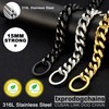 txprodog Chew Proof Gold Dog Chain Collar, 15mm Thick Heavy