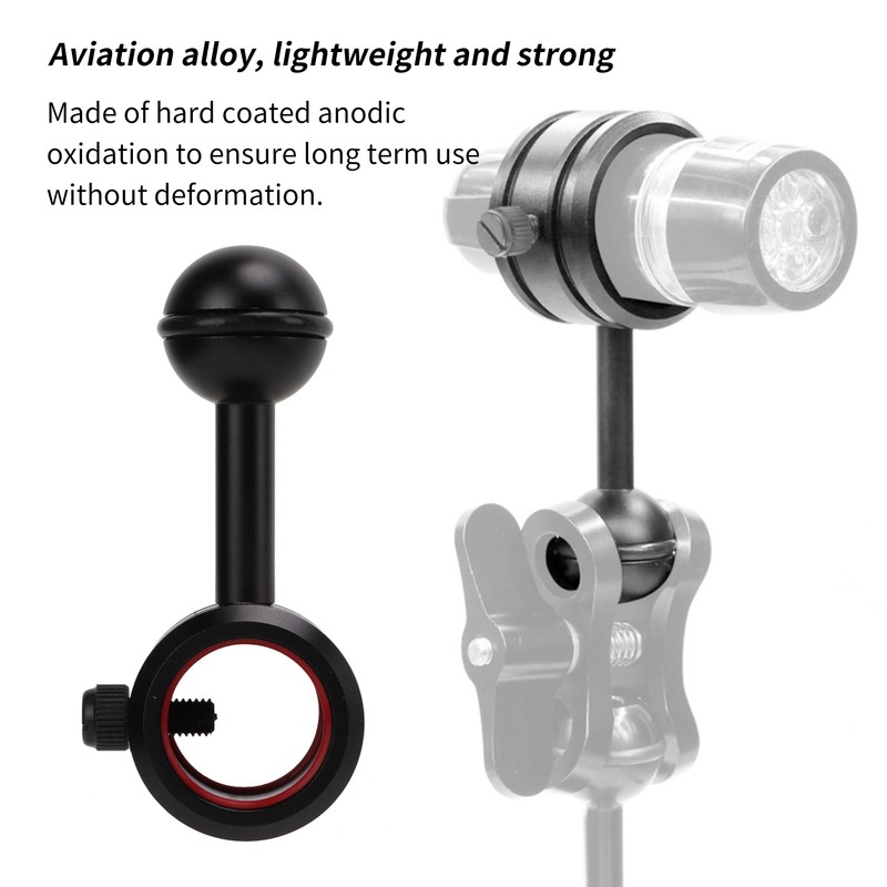 25mm Diving Ball Joint Arms Light Mount Holder Clips for