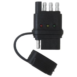 BGEHHCY New 4 Pin Male and Female Trailer Tester 4-Way Flat Trailer Wiring with Dust Cover Protection Testing All Standard 4 Pin Trailer Light System