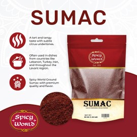 Spicy World Spicy World Ground Sumac Spice 1.25 LB Bulk Bag (20 oz) (1.25 Pound)