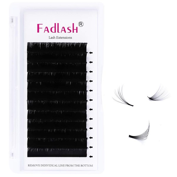 FADLASH Volume Eyelash Extensions 0.05 D Curl 8mm Easy Fan