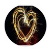 Heart Shaped Fireworks Sparkling