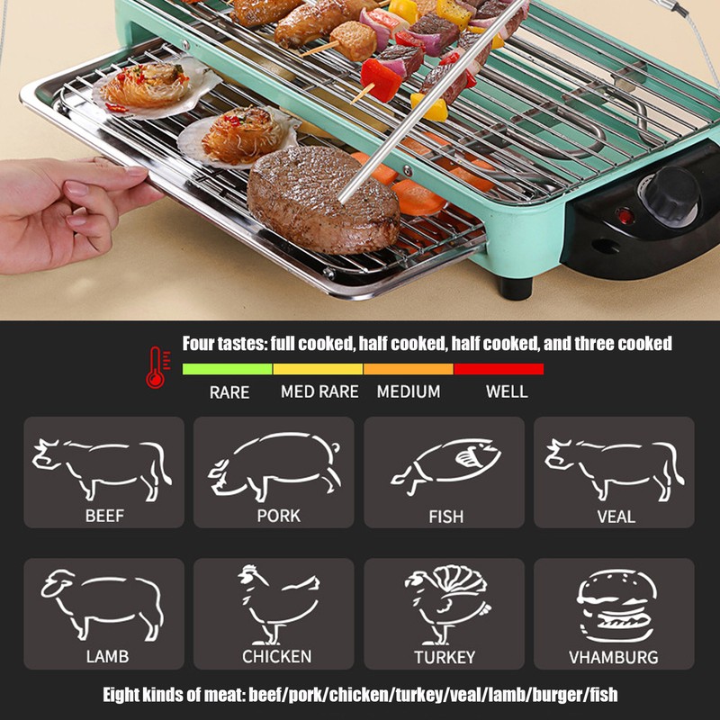 Barbecue Oven Thermometer Dual Probe Electronic Digital Display Touch Button