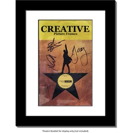 Creative Picture Frames [8.5x11bk-w] Black Theatre Frame with White Matting, Holds 5.5x8.5-inch Media with Installed Hanger and Stand (Theatre Bill Not Included)