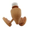 Bottle stopper with rubber ring as duck, in natural, dimensions