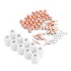 75Pcs Welding Nozzle Ceramic Contact Tip for LG‑40/PT‑31/CUT40/CUT50 Plasma Cutting