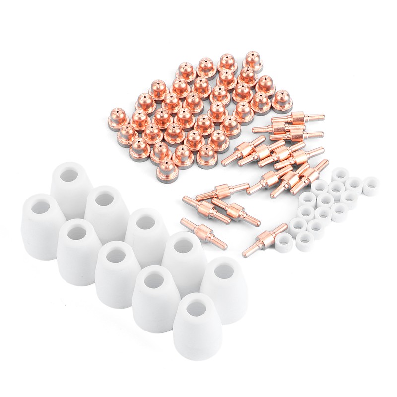75Pcs Welding Nozzle Ceramic Contact Tip for LG‑40/PT‑31/CUT40/CUT50 Plasma Cutting