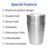 TIICOO Stainless Steel Cups 4 Packs 10oz/300ml Stackable Double Wall