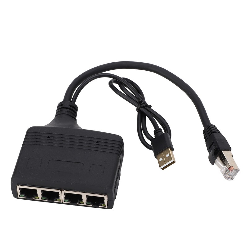 Gigabit Ethernet Splitter 1 in 4 Out 1000Mbps RJ45 Cable