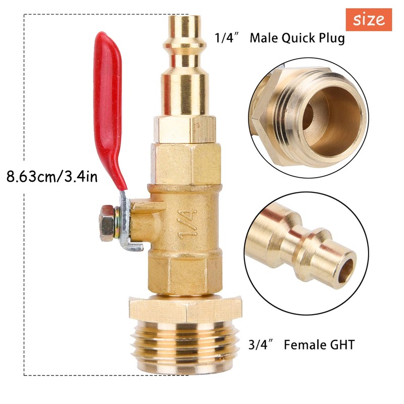 RV Winterize Blowout Adapter Kit - 1/4" Male Quick Connect