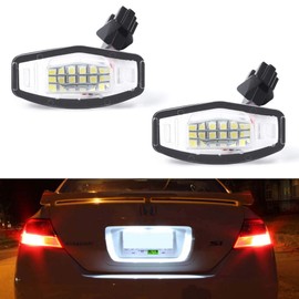Gempro 2Pcs LED License Plate Light Lamp Assembly For Honda Civic Accord Sedan Odyssey Pilot, Acura TSX MDX TL RDX RL ILX Rear Tag Lights