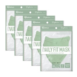 Iris Ohyama RK-F5SXA Pistachio Mask, Set of 25, Non-woven Fabric, 3D Mask, Individual Packaging, Color Mask, Daily Fit Mask, Regular Size, Floud, Blush Mask, 3D Mask, Pack of 5
