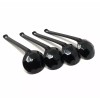 ASIAN HOME Black Melamine Japanese Long Handle Spoons for Ramen,