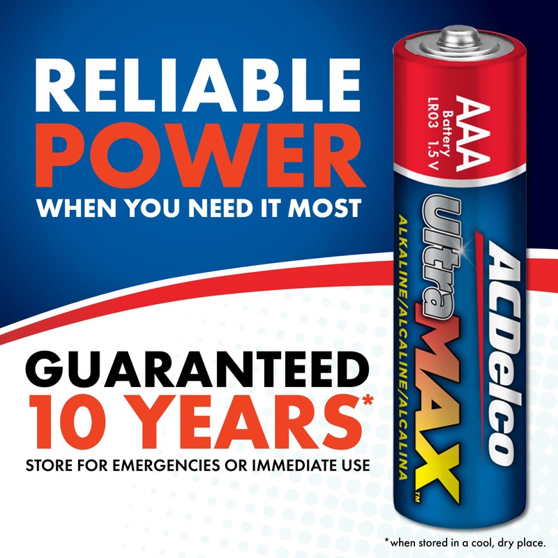Powermax ACDelco UltraMAX 10-Count Triple AAA Batteries, Alkaline Battery with