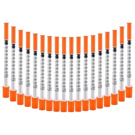 1CC/ML Syringes with 30G 1/2" (13mm) Needle, Lab Supplies, Individual Wrapped, Pack of 100 (1CC 30G 1/2"-100PACK)