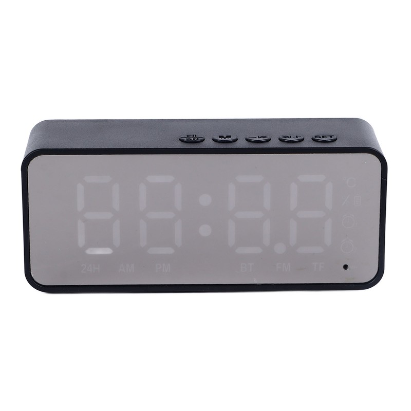 Mirror Alarm Clock Bluetooth Speaker Rechargeable Digital Alarm Clock Bluetooth