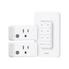 treewell Remote Control Outlet Wireless Wall Mounted Light Switch, Programmable