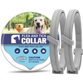 Flea Collar for Dogs, Tick Collar for Larger Dogs, Dog Flea Collars,8 Months Protection,Plant-Based Ingredients,Comfortable Dog Flea Collars – Perfect for Sleep, Play, Walks & Water Fun-2P