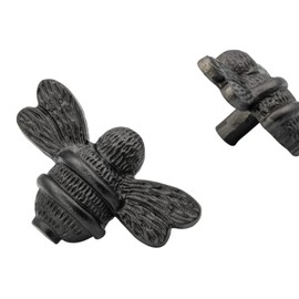 Brass bee 2 x Solid Drawer Knob Handles | Drawer Handle | Bee Cabinet knob | Cupboards, Doors, Cabinets & Drawers for Kitchen, Wardrobe, Chest, Drawer Pull (Black)