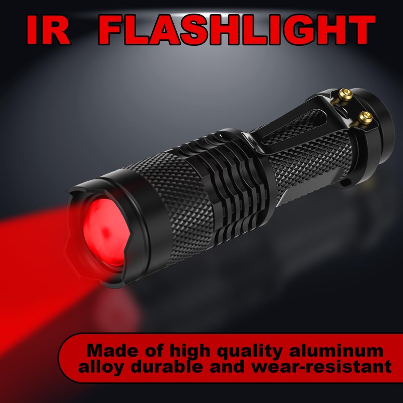 Retisee Red Light Flashlight with Protective Glasses LED Single Mode