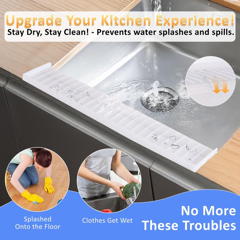 AyNirser Sink Edge Protector with Suction Cup 14“ 20” 30",