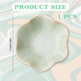 Ceramic Jewelry Dish, Decorative Trinket Tray, Small Ring Dish, Trinket Key Tray, Jewelry Tray, Jewelry Plate, Key Bowl, Ceramic Trinket Dish Gift for Women and Girls (White)