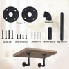 Storystore Industrial Pipe Shelf Brackets, 6 Pack Iron L-Shaped Shelving