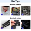 LECART 8 Pack Car Window Glass Breaker Keychain Emergency Escape