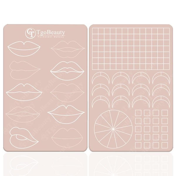 TgoBeauty Double-Sided Lip Tattoo Practice Skin 10 Different Lip Designs