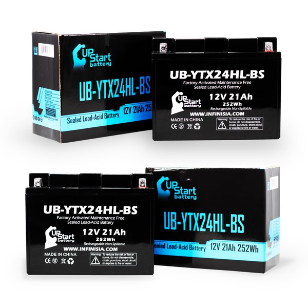 2-Pack UB-YTX24HL-BS Battery Replacement for 2003 Polaris Wide Track 500