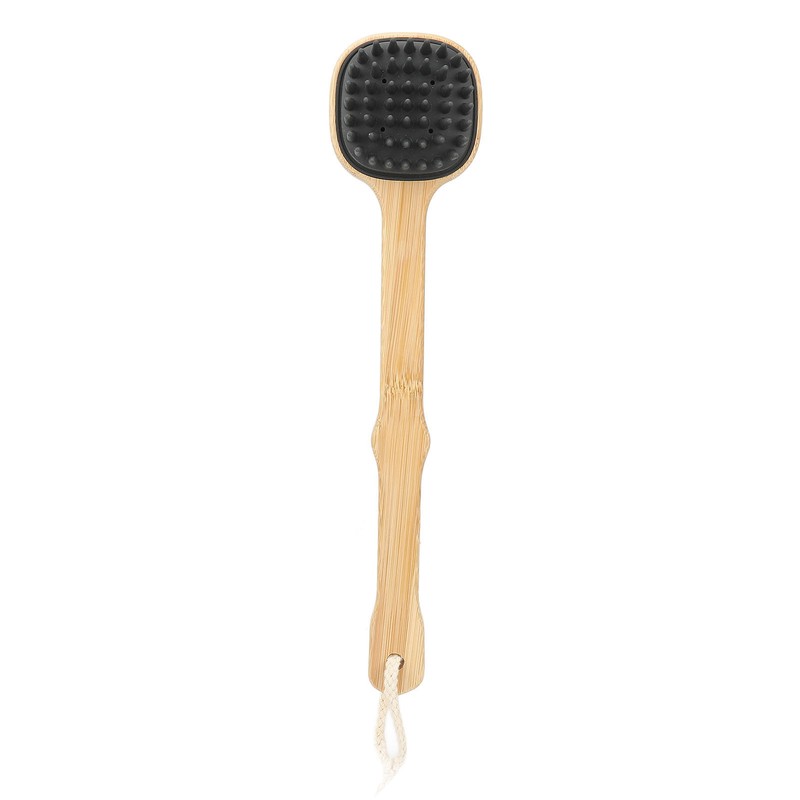 Long Handle Bath Brush with Handing Rope Silicone Shower Back