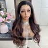 Carkira Auburn Brown Wigs with Honey Blonde Highlights 13x6 Lace
