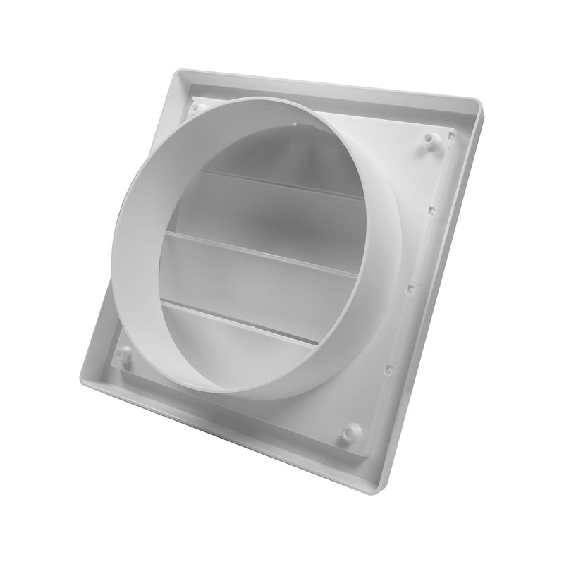 Vent Systems 150mm White Exhaust Cover - Dryer Hood -