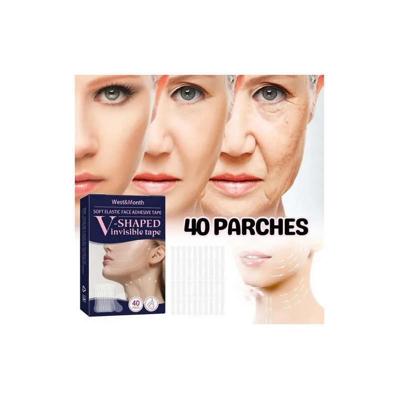 40 Parches V Cuidado Facial Invisibles Arrugas Papada Piel F