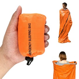 Riloer Emergency Sleeping Bag, Multipurpose Life Saving Emergency Bag, Outdoor Emergency Hot Waterproof Sleeping Bag