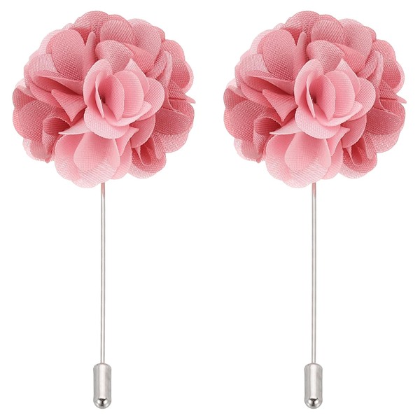 PATIKIL Flower Boutonnieres Pin, 2 Pcs Lapel Pin for Men