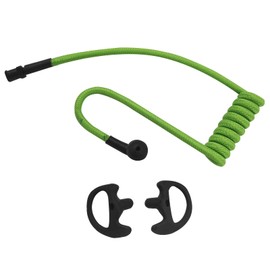 HELETUL 2-Way Radio Earpiece Nylon Acoustic Braided Tube Ear Coils Knitted Replacement for Left Right Surveillance Walkie Talkie Headset(Color) (Green)