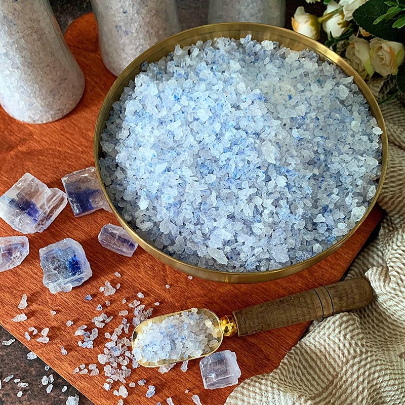 Premium Blue Salt Crystals – Coarse, Rare Mineral Salt, High
