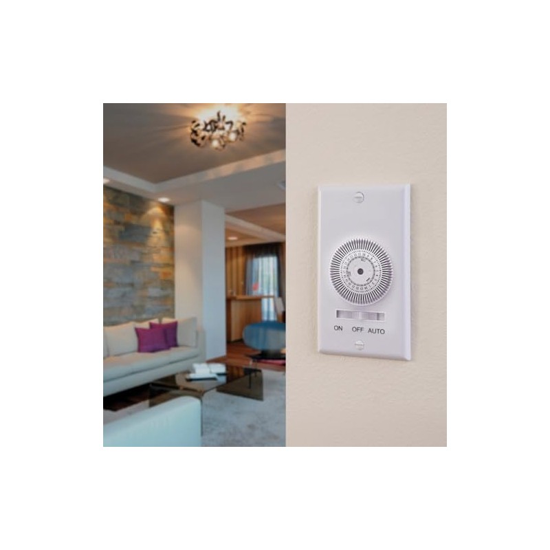 Prime Indoor 24 Hour Mechanical Timer 120 Volt White
