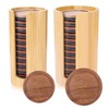 AFOROEOA 2 Pack Bamboo Mason Jar Lid Organizer - Vertical