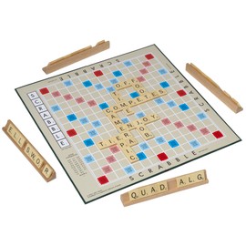 Scrabble Classic: a reproduction of the original 1950's design with wooden tiles | Classic Games | For 2-4 Players | Ages 10+, Red
