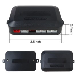 JRSHOME JRSMART 4-Pack Parking White Sensors LED Car Backup Reverse Rear Radar System Alert Alarm Kit