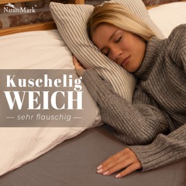 NatureMark Winter Thermal Fleece Fitted Sheet in Many Colours and Sizes Bed Sheet 90 x 190 to 100 x 200 cm Sand Beige