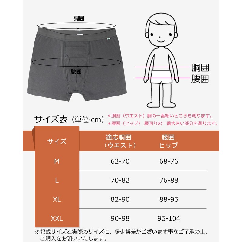 Tosiyoi Incontinence Pants, Men's, Urinary Leak Boxer Shorts, Water Absorption