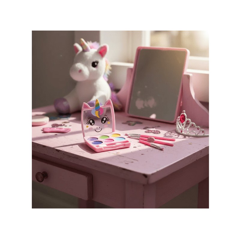 "Set Estuche Maquillaje Ninas Juguetes Belleza Tocado Lavable unicornio Belug