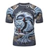 LAFROI CLY08D Men's Short-Sleeved Compression Shirt UPF 50+ Rash Guard,