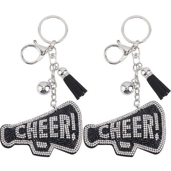 SOFPLATE 1 Box 2Pcs Cheer Keychain Bulk Megaphone Key Chains