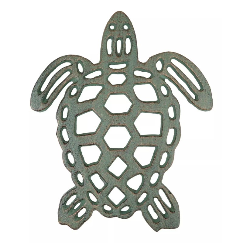 Ebros Gift Nautical Marine Verdigris Giant Sea Turtle Rustic Cast