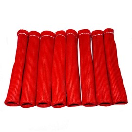 SDonestep 8pcs 2500 degree Spark Plug Wire Boots Protector Sleeve Heat Shield Cover For LS1/LS2 (Red)
