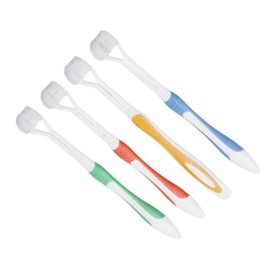 4 Stück Zahnbürste Mit Weichen Borsten，3-seitige Zahnbürste，Ultraweiche Allseiten-Reinigungszahnbürste Für Kinder Und Erwachsene.